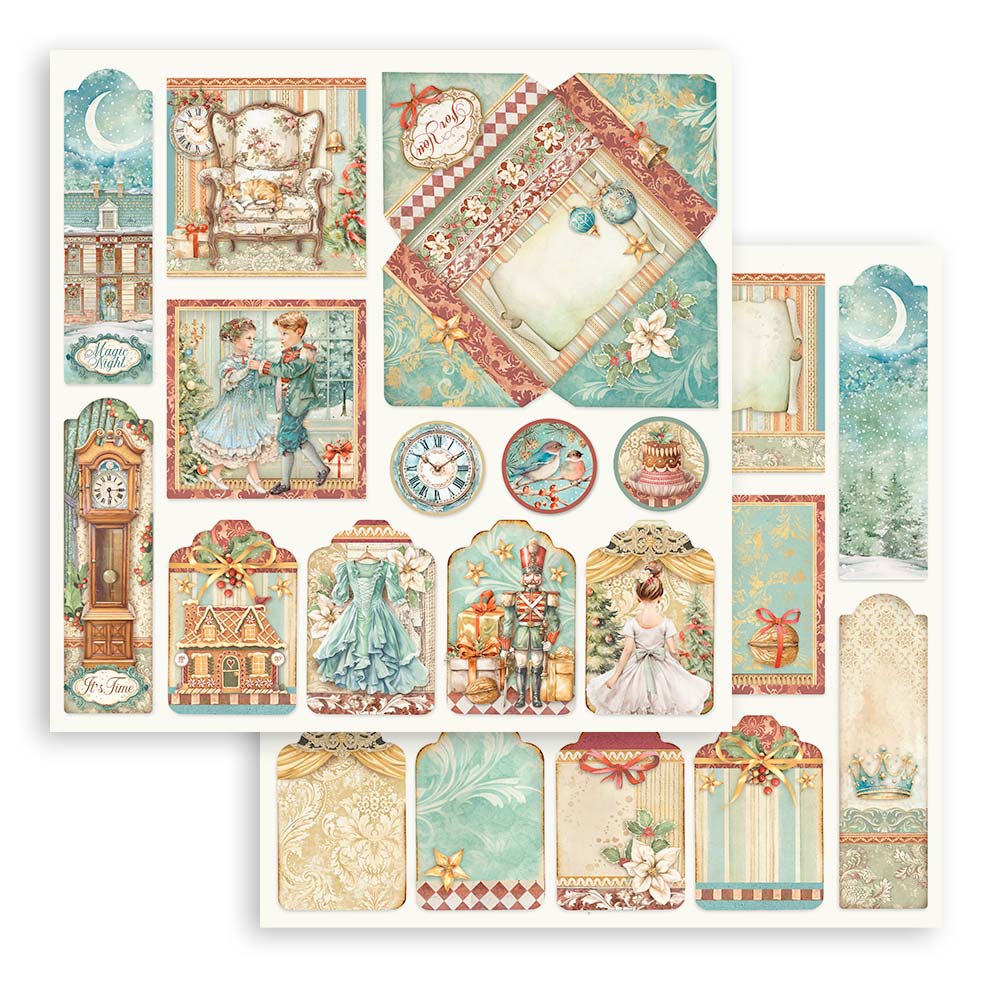 Scrapbook Paper - Stamperia - SBBS112 - 8x8 - 10sheet Pad - The Nutcracker