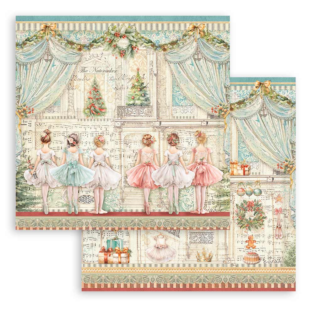 Scrapbook Paper - Stamperia - SBBS112 - 8x8 - 10sheet Pad - The Nutcracker