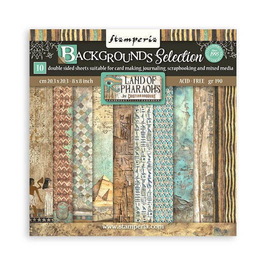 Scrapbook Paper - Stamperia - SBBS106 - 8x8 - 10sheet Pad - Land of Pharaohs