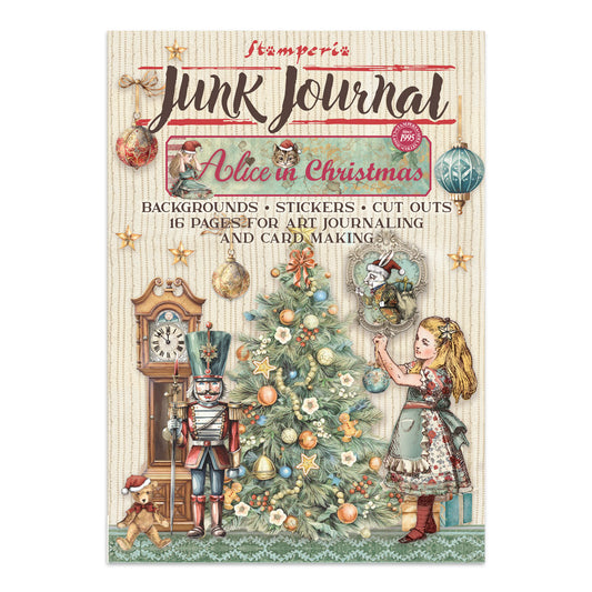 Scrapbook Paper - Stamperia - SBJK03 - Junk Journal - Alice in Christmas