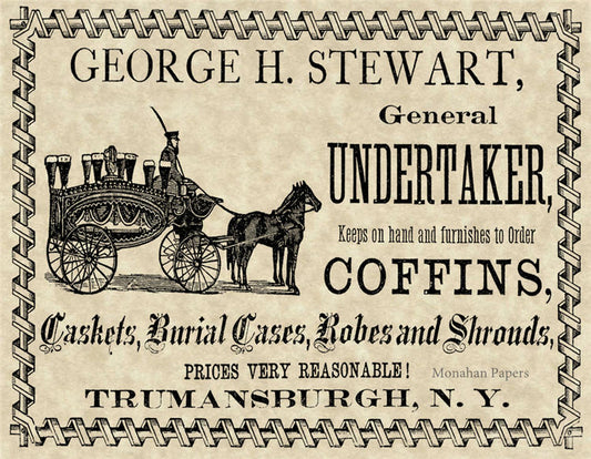 Decoupage Paper - Monahan Papers- SPS0716 - George Stewart Undertaker - 11X17