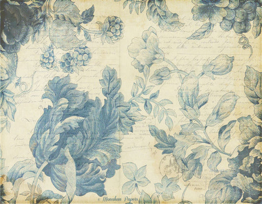 Decoupage Paper - Monahan Papers- SPS0919 Blue Indigo - 11x17