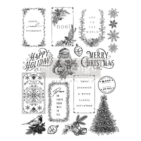 Stamps - Redesign - Decor Clear Stamp - Santa's Helper Tags - 8.5"x 11"