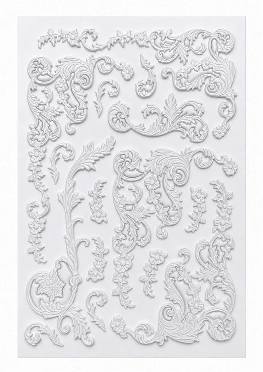 Decoupage Paper - LaBlanche - Sticker -Floral Rococo Embellishment
