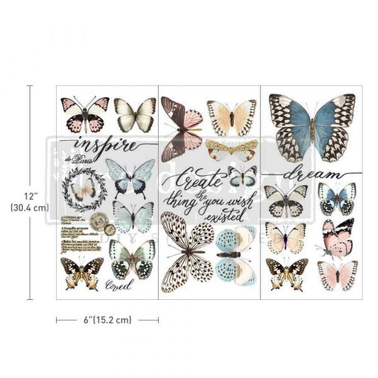 Transfers Mini 6" x 12"- Papillon Collection