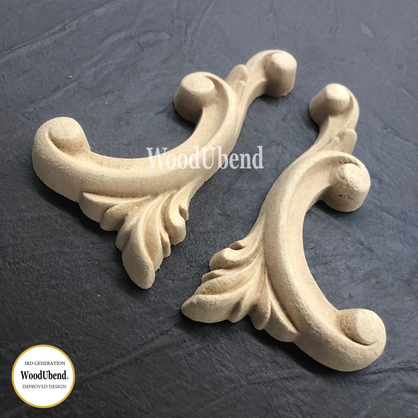 WooduBend Moulding - WUB1341 (Pack of 2) - Crescents - 4.53"x 2.56"