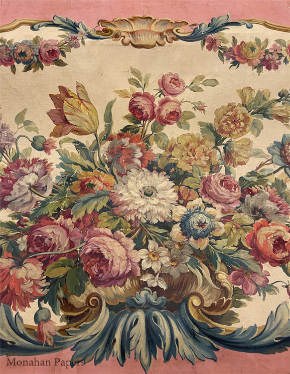 Decoupage Paper - Monahan Papers- X0849 Rose Teal  - 11x17
