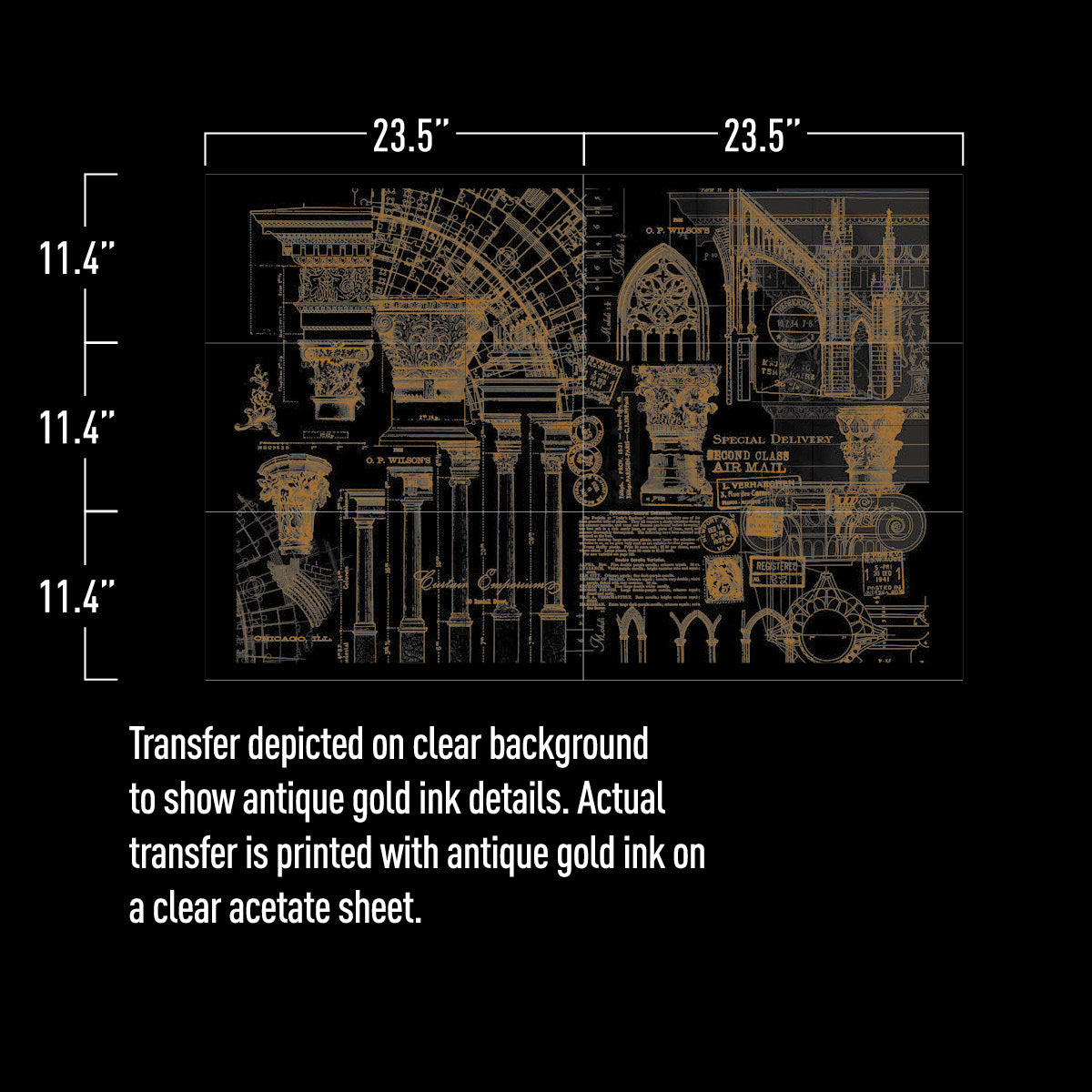 Transfers Tube (large) - Architecture 24"x35"