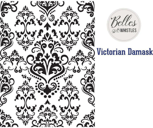 Stencils - Dixie Belle Stencil - Victorian Damask - 14" x 18"