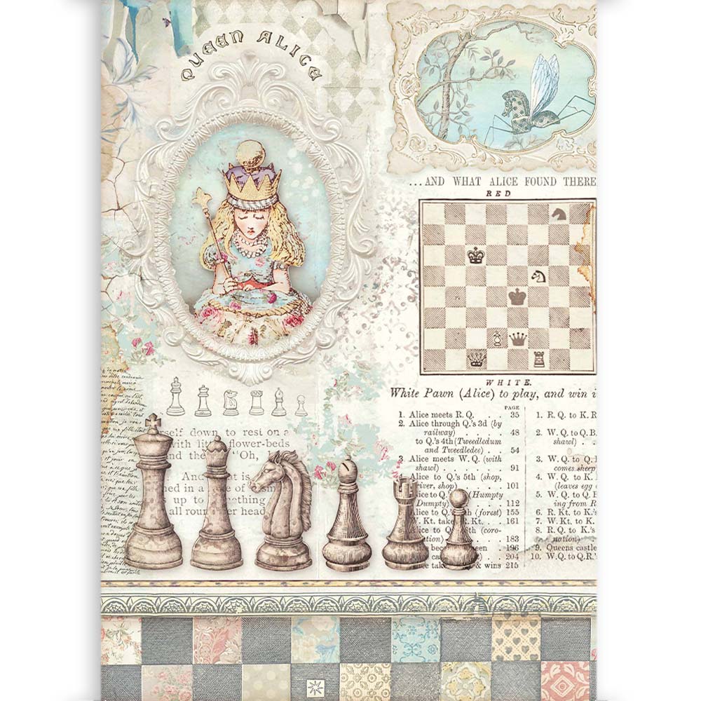 Decoupage Paper - Stamperia - A4 - SBA412 - Alice - 6 pack -Clear Acetate Prints