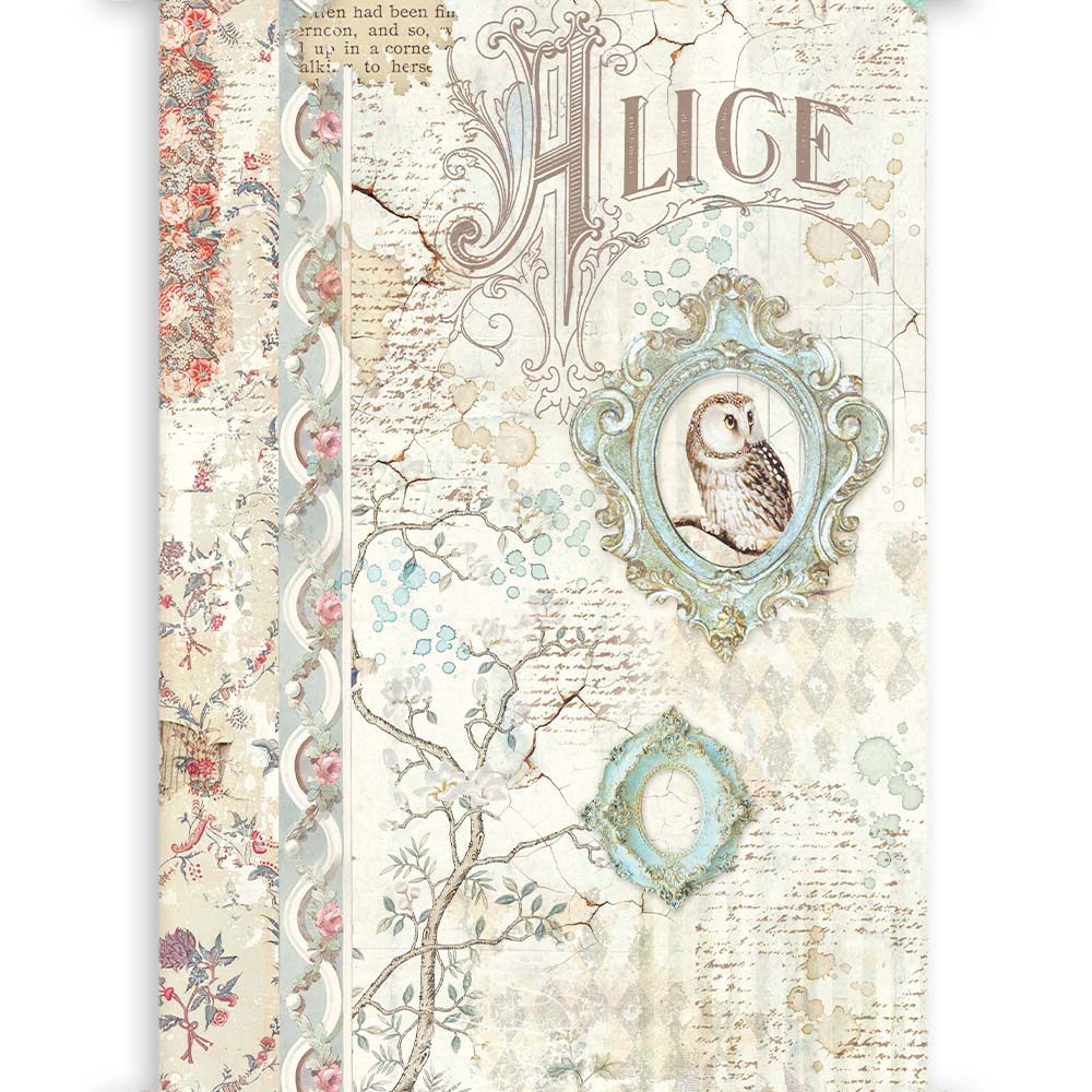 Decoupage Paper - Stamperia - A4 - SBA412 - Alice - 6 pack -Clear Acetate Prints