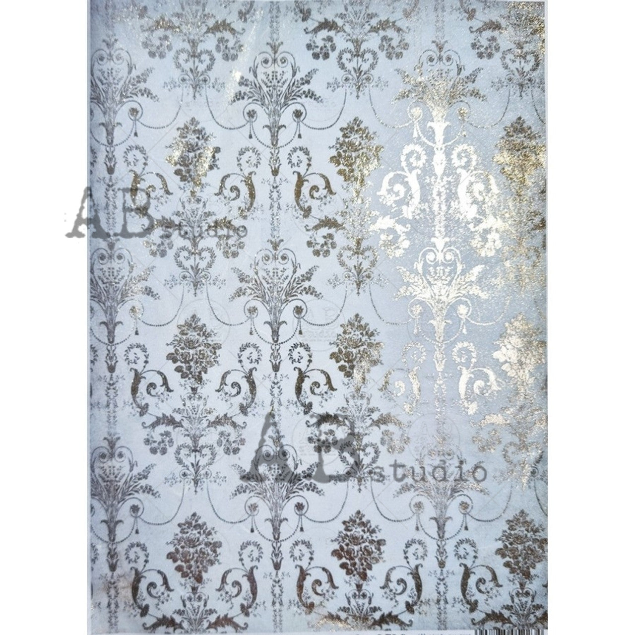 Decoupage Paper - ABstudio - A4 - AB1536 - Baroque Wallpaper Gilded - Rice Paper