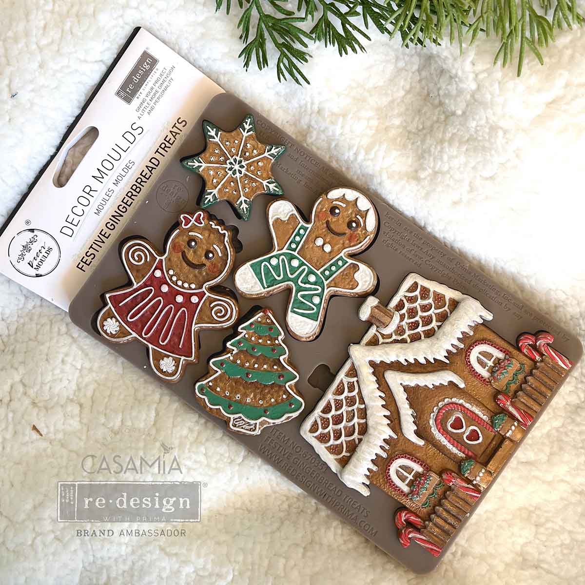 Decor Moulds - Redesign - Festive Gingerbread Treats - 5"X8" - Limited Edition