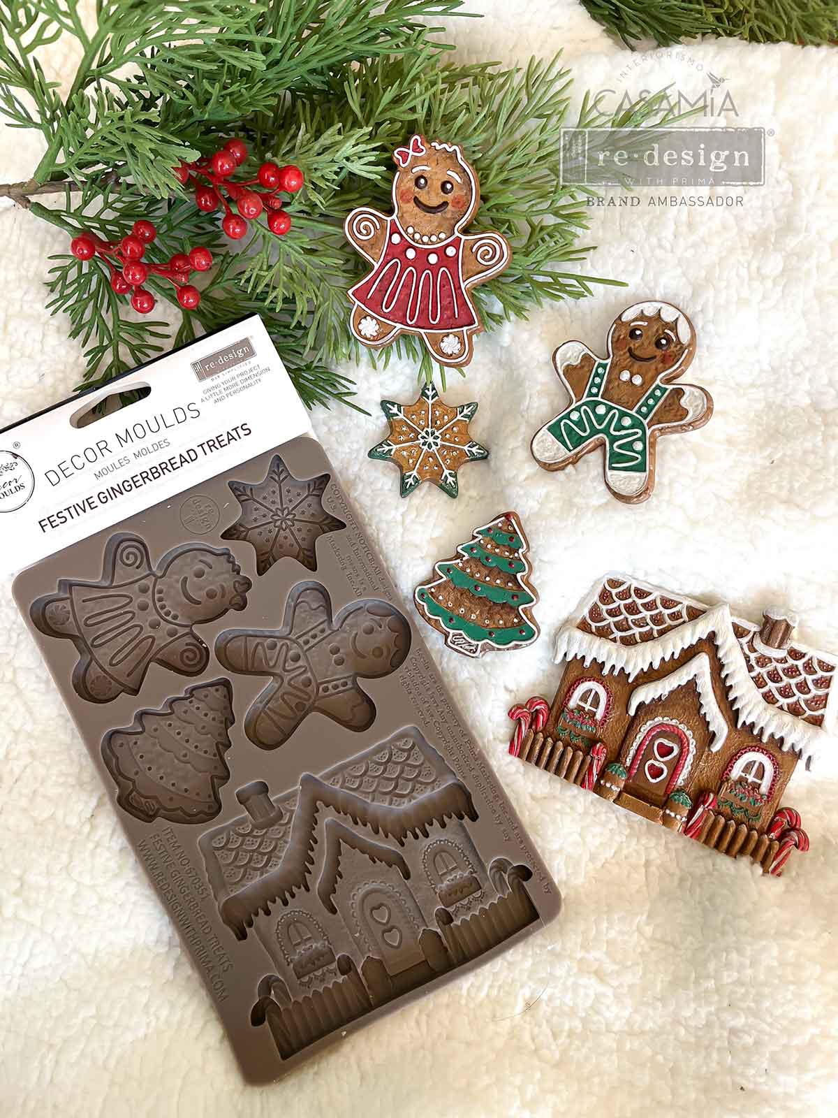 Decor Moulds - Redesign - Festive Gingerbread Treats - 5"X8" - Limited Edition