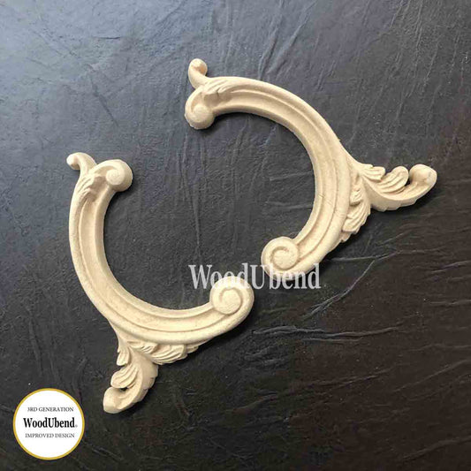 WooduBend Moulding - WUB1340 (Pack of 2) - Crescents - 5.51"x 3.35"