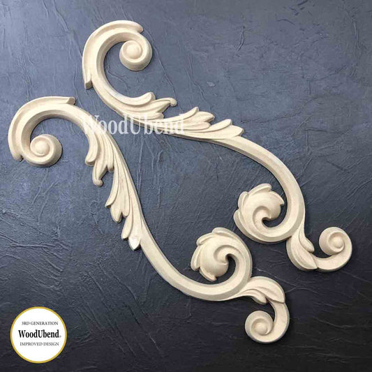 WooduBend Moulding - WUB1242 (Pack of 2) - Large Scrolls - 3.91"x 15.75"