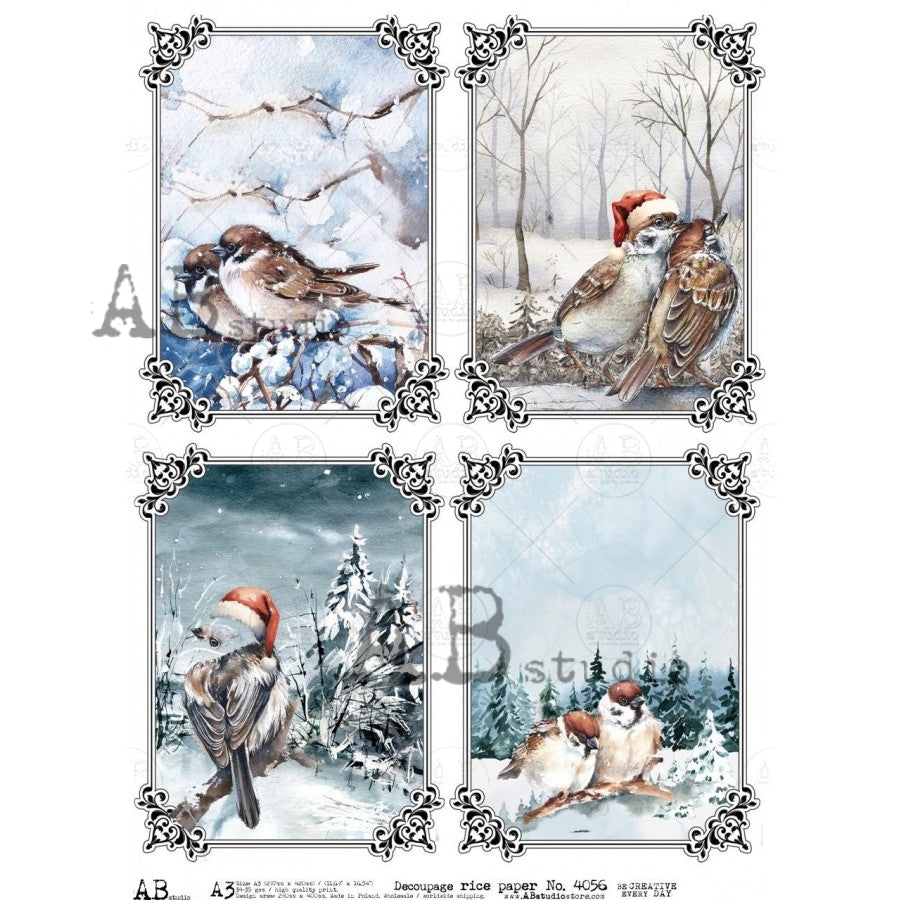 Decoupage Paper - ABstudio - A3 - AB4056 - Bird Wonderland - Rice Paper