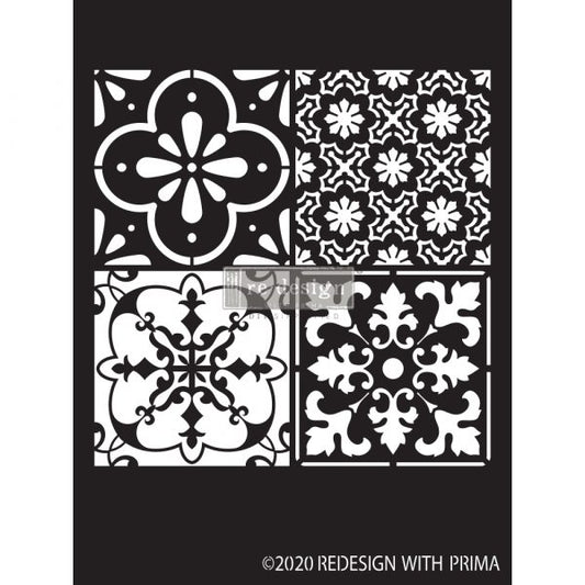 Stencils - Redesign - Coastal Tile -  9" x 13.5" - 16ml mylar