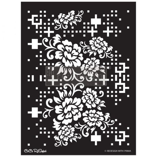 Stencils - Redesign - Floral Matrix (Cece) - 18" x 25.5" - 16ml mylar