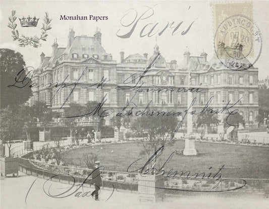 Decoupage Paper - Monahan Papers- X0305 Jardin Luxembourg - 11x17
